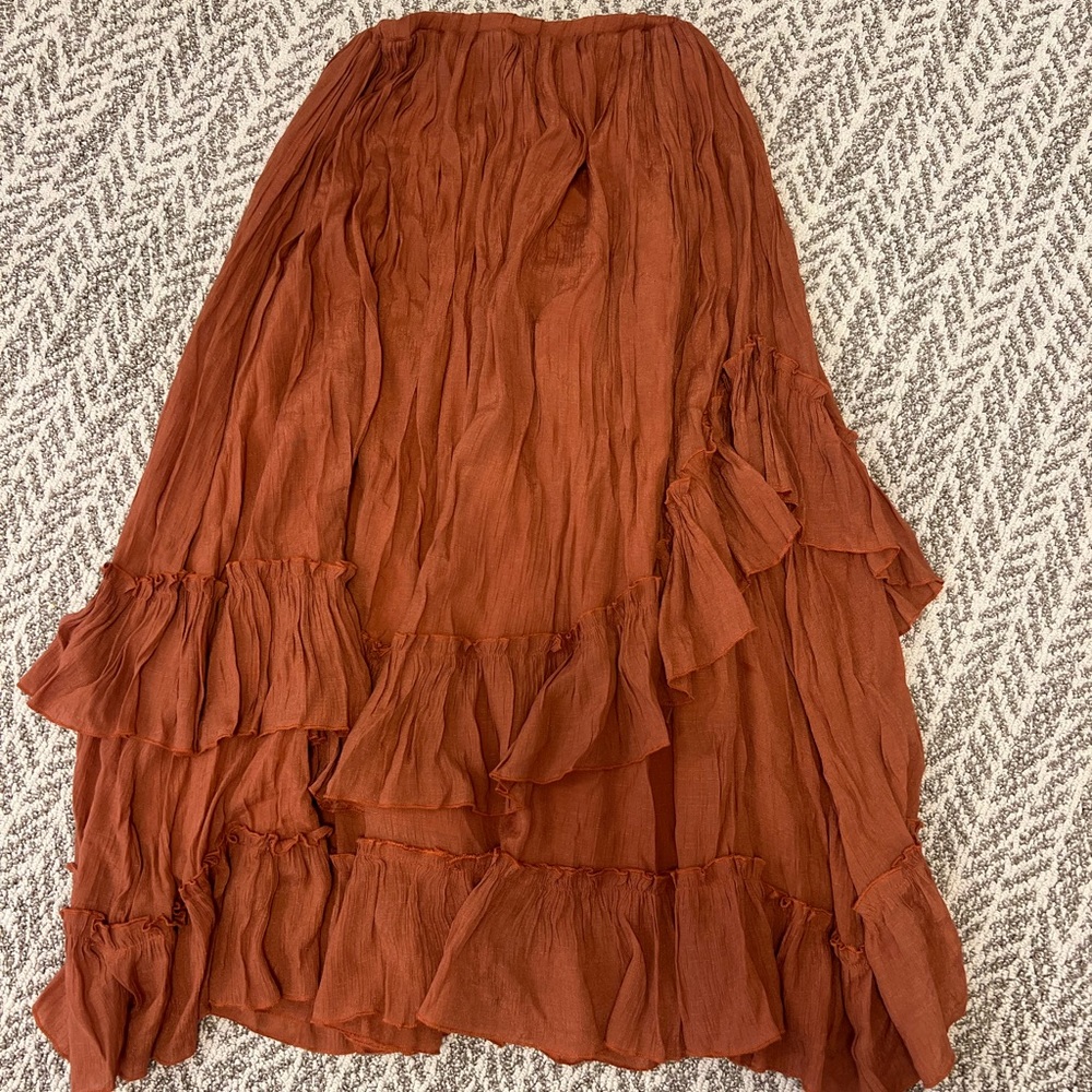 Mia Joy girl ruffle maxi skirt